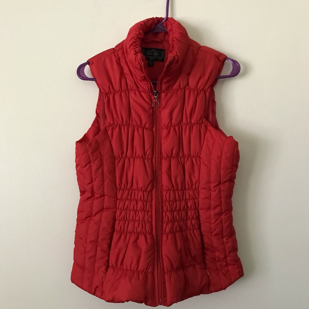 Outer Edge red puffer Vest